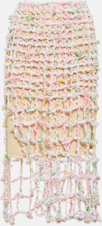 Susan Fang Beaded crochet midi skirt