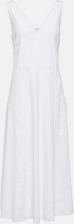 Vince Linen-blend midi dress