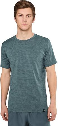 Brooks Luxe Short Sleeve Mens Clothing Heather Slate Grey : 2XL, Polyester/Spandex
