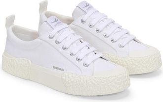Superga Unisex Adult 2660 Stripe Big Bumpers Trainers (White/Off White) - Size UK 3.5
