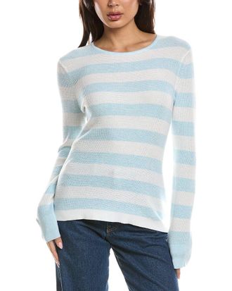 Fort&eacute; Cashmere Thermal Crewneck Cashmere-Blend Sweater