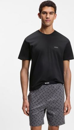 HUGO BOSS Shorty BOSS Relax, Herren, Gr. XL, dunkelgrau 026, Jersey, Obermaterial: 100% Baumwolle, unifarben, regular fit kurz, Rundhals, Homewear-Sets Shorty, 