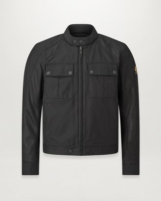 Belstaff Chaqueta Motera Temple Para Hombre Nailon T&eacute;cnico Negro 2xl