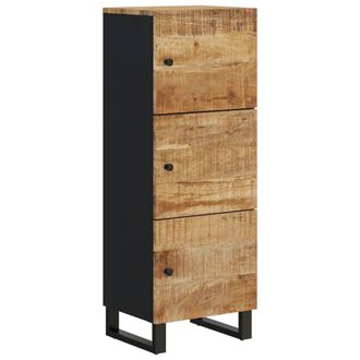 vidaXL Aparador Con 3 Puertas Hierro Y Madera Maciza Mango 40x33x110cm Vidaxl
