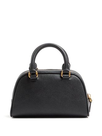 Valentino Garavani Grainy Leather VLogo Top Handle Bag - Black