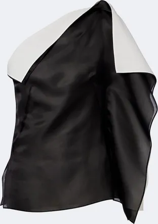 R&oacute;he R&oacute;he Draped one-shoulder silk top