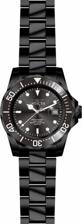 Invicta Pro Diver 49913 Heren Horloge - Quartz Uurwerk - Roestvrij Staal met zwarte Wijzerplaat - 40mm