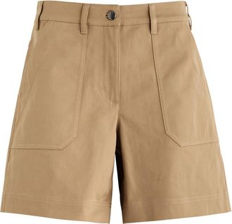 Moncler Stretch-cotton Twill Shorts - Khaki - 44 (UK12 / M)