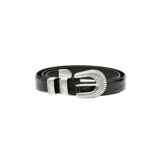 Barena Belts, female, Black, Size: M Cinta Croco