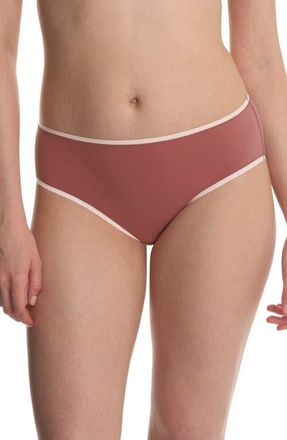 Natori Bliss Bare Cotton Hipster Briefs in Nostalgia Rose/Peach Whip at Nordstrom, Size Xx-Large