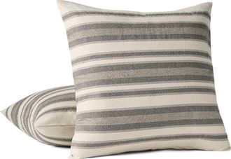 Coyuchi Serrano Organic Cotton Throw Pillow Cover in Espresso at Nordstrom