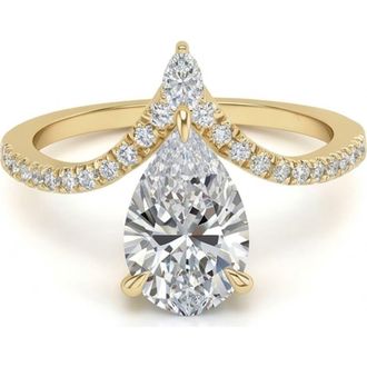 Gabi Rielle Pear Cut V Band Ring in Gold at Nordstrom Rack, Size 6