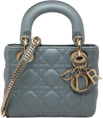 Dior Pre-owned Mini Lady - Dames - Vintage Mini Tas - Blauw - ONE Size - Leer - Vintage