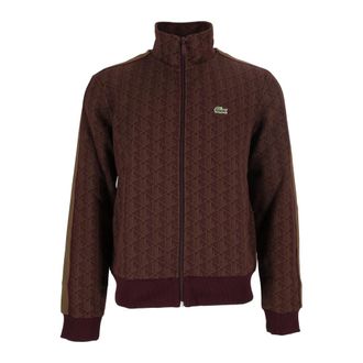 Lacoste Felpa con zip monogramma - - Sweatshirts & Hoodies - Uomo - Marrone - S