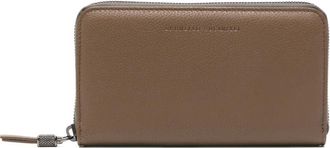 Brunello Cucinelli leather wallet - women - Leather/Leather - One Size - Brown