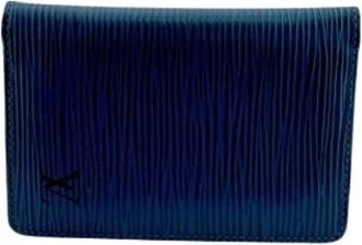 Louis Vuitton Pre-owned Business card case - Dames - Vintage Accessoires - Blauw - ONE Size - Leer - Vintage