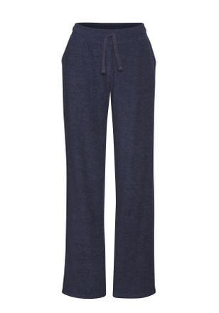 Vivance Sweathose VIVANCE, Damen, Gr. 32/34, N-Gr, blau (dunkelblau meliert), Frottee, Obermaterial: 51% Baumwolle, 49% Polyester, meliert, lang, Hosen Sweath