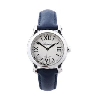 Chopard Pre-owned Happy Sport Automatic Watch - Dames - Vintage Horloges - Blauw - ONE Size - Leer - Vintage