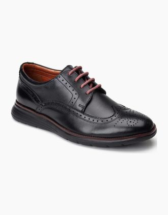 base Mens Flight Mens Brogues - Black - Size: 11
