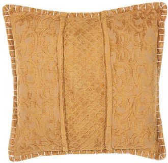 Beliani Coj&iacute;n Decorativo Con Patr&oacute;n Amarillo 45 X 45 Cm Estampado Geom&eacute;trico Decoraci&oacute;n Boho Kavalam