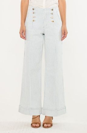 Kancan Elora High Rise Wide Leg Trousers in Light Wash at Nordstrom, Size 28