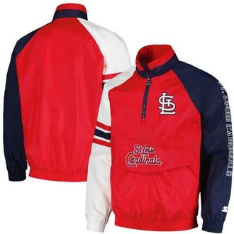 Starter Mens Starter Red/Navy St. Louis Cardinals Elite Raglan Half-Zip Jacket at Nordstrom, Size Medium