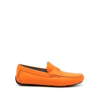 Ferragamo Mens Orange Loafers, US Size 9