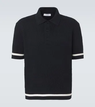 Givenchy Crochet cotton polo shirt