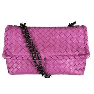Bottega Veneta Pre-owned Cross Body Bags, female, Purple, Size: ONE SIZE Pre-owned Intrecciato Shoulder Bag