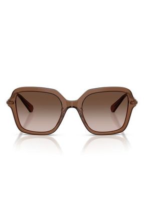 Swarovski 50mm Small Irregular Sunglasses in Transparent Brown/brown at Nordstrom