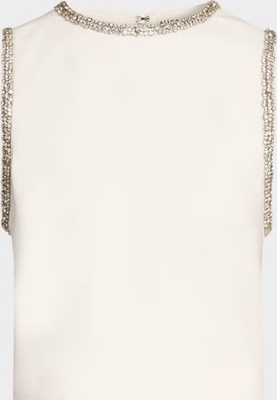 Alice & Olivia Amal Embellished Satin Top