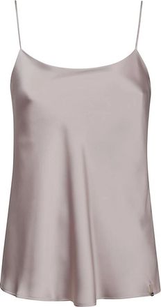 Herno Camisole Top - Dames - Tops zonder mouwen - Beige - M - Satijn - Tops