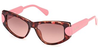 Max & Co. MO0107 55B Womens Sunglasses Tortoiseshell Size 53