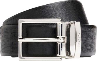 HUGO BOSS Hugo Heren Giupi-S Leren Riem (Zwart)