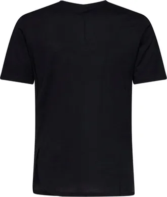 Fendi Mens V-Neck Cotton T-Shirt With Ti Amo Print Black T-Shirts And Polos