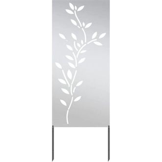 vidaXL Panel Decorativo De Jard&iacute;n Plateado 50 X 140 Cm Vidaxl