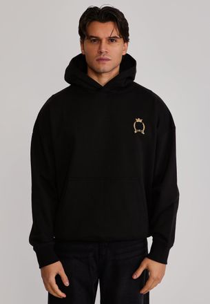 Siksilk Mens Black Crest Hoodie XXL