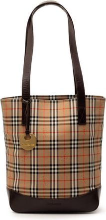 Burberry Pre-owned Burberry Haymarket Check Canvas Tote Ladies 5ZF6P69GUH524M90