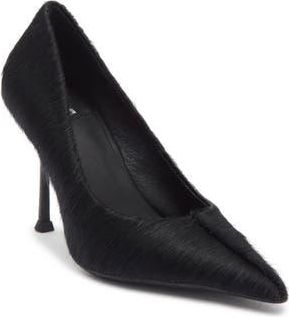 Jeffrey Campbell Genuine Calf Hair Pointed Toe Pump in Black Longhair at Nordstrom Rack, Size 5.5