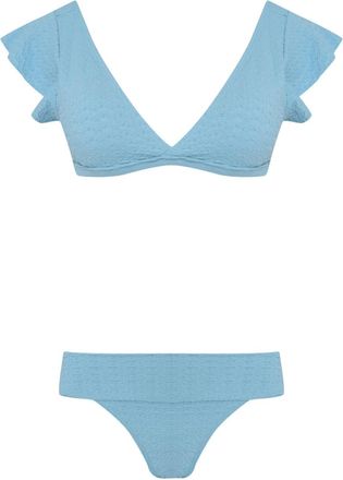 Brigitte Bikini con scollo a V - Blu