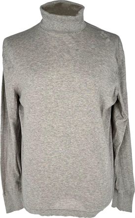 Tom Ford Knitted Turtleneck Sweater in Grey Cotton