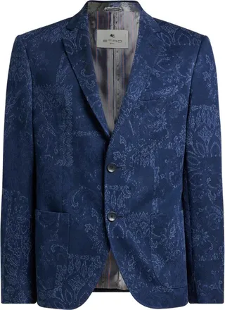Etro Floral Jacquard Single-breasted Jacket
