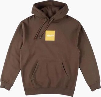 HUF Mens HUF 89 Box Logo Brown Hoodie - Size: 38