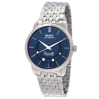 Mido Baroncelli Smiling Moon Automatic Blue Dial Mens Watch M0274071104000