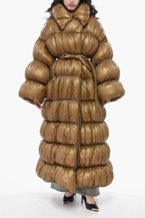 Diesel Maxi Puffer Coat W-INONA Double-Breasted Quilted Diesel