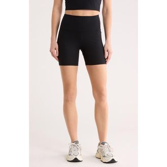 Balance Collection Piper 5-Inch Ribbed Bike Shorts in Black at Nordstrom Rack, Size X-Large