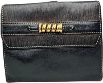 Loewe Pre-owned Wallets, female, Black, Size: ONE SIZE Pre-owned Leather Wallet