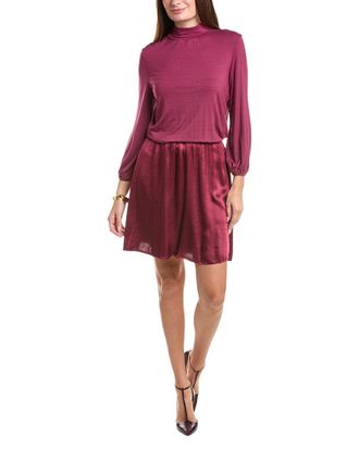 Michael Stars Myla Mock Neck 2-Fer Mini Dress