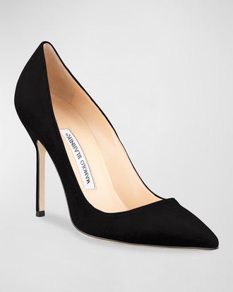 Manolo Blahnik BB 105mm Suede Pumps