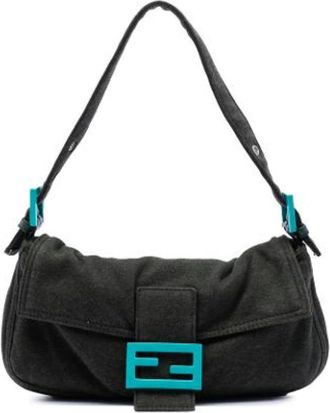 Fendi Pre-owned Shoulder Bags, female, Green, Size: ONE SIZE Pre-owned Shoulder Bag